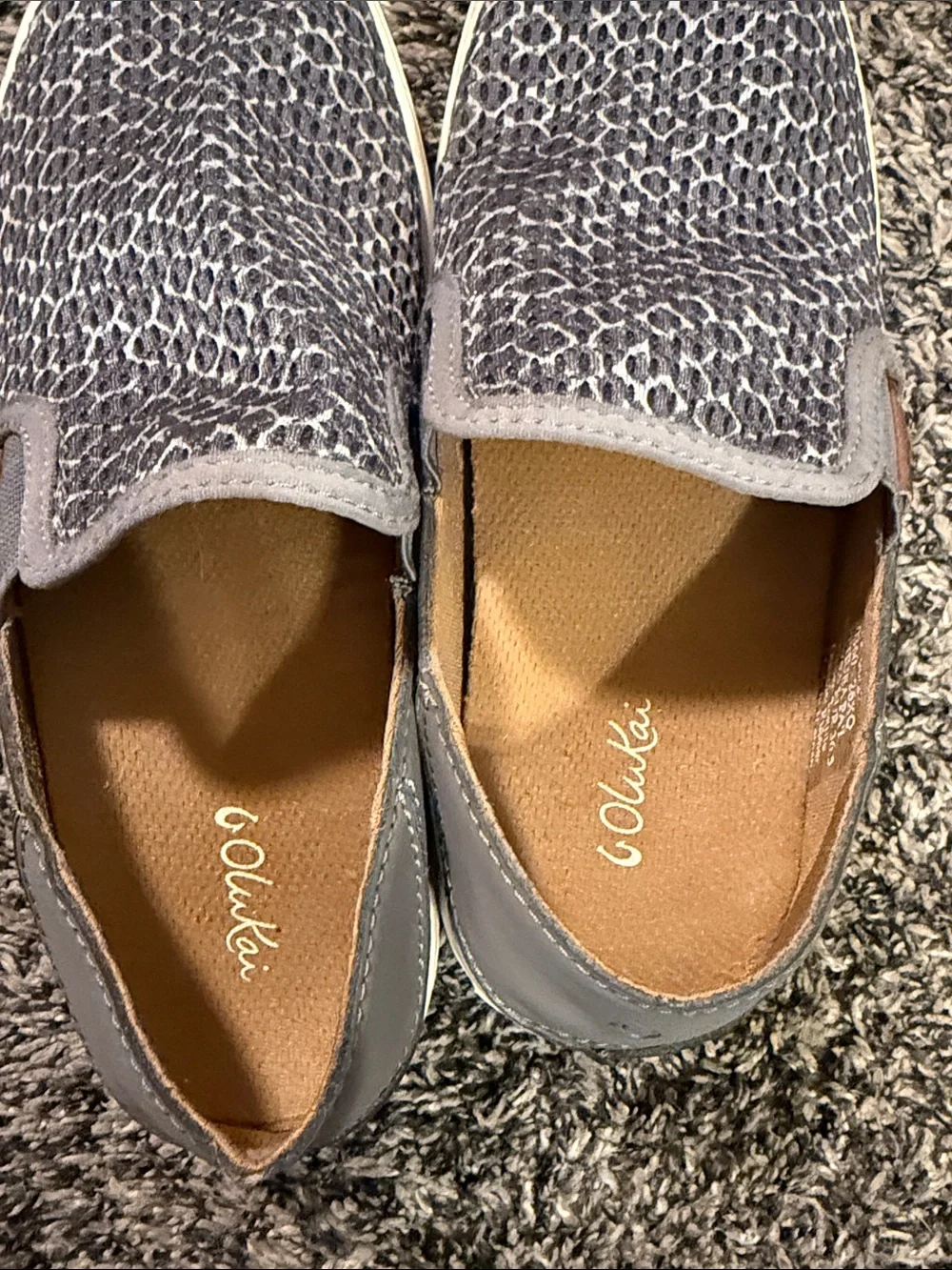 OluKai Women’s Size 6 Gray Pehuea Slip On Sneakers Casual Shoes